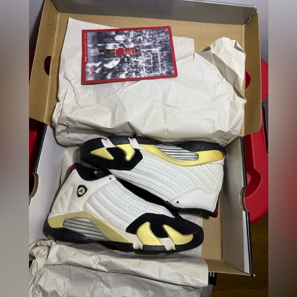 Air Jordan Black Toe 14s Size 7.5 W/6Y 2005 Og All - Picture 3 of 8